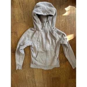 Lululemon Scuba Full Zip Hoodie Heathered Mauve Flush Pink Size 6 W4AWNS